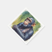 Serviette En Papier Chimpanzé fou mignon (Coin)