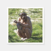 SERVIETTE EN PAPIER CHIMPANZEE (Devant)