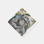 SERVIETTE EN PAPIER CHIMPANZEE CUTE (Coin)