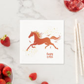 Serviette En Papier Chinese New Year 2026 Horse Ink New Year Party (En situation)
