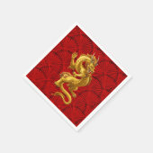 Serviette En Papier Chinois Lucky Gold Dragon Papier serviettes (Coin)
