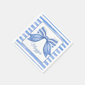 Serviette En Papier Chinoiserie Aquarelle Bleu Bleu Bouton (Coin)