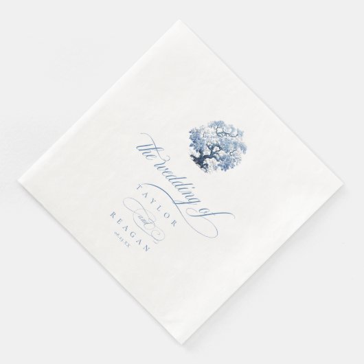 Serviette En Papier Chinoiserie Arbre en fleurs Motif ID1094 (Coin)