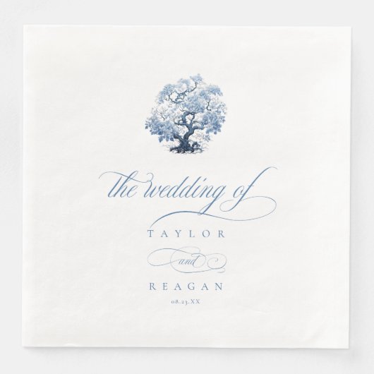 Serviette En Papier Chinoiserie Arbre en fleurs Motif ID1094 (Devant)