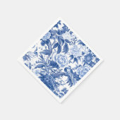 Serviette en papier chinoiserie bleu et blanc (Coin)