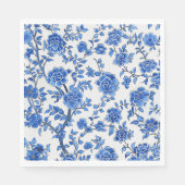 Serviette En Papier Chinoiserie Bleu Oriental (Devant)
