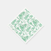 Serviette En Papier Chinoiserie Blue Willow en vert (Coin)