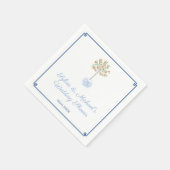 Serviette En Papier Chinoiserie Chic Citrus Orange Tree Fête des marié (Coin)