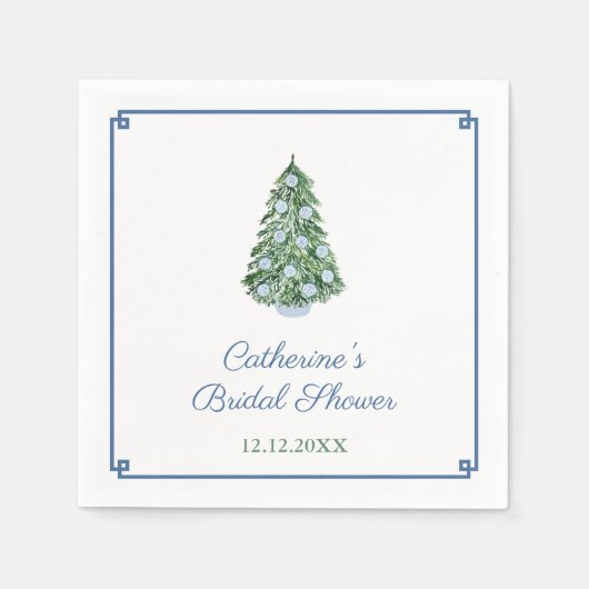 Serviette En Papier Chinoiserie classique Noël Arbre fête (Devant)