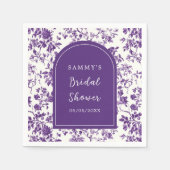 Serviette En Papier Chinoiserie d'antiquité violette Fête des mariées (Devant)