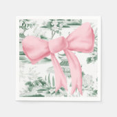Serviette En Papier Chinoiserie de Bow rose Preppy Napkin (Devant)