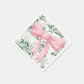 Serviette En Papier Chinoiserie de Bow rose Preppy Napkin (Coin)