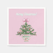 Serviette En Papier Chinoiserie Design Christmas Cocktail Napkin (Devant)