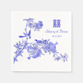 Serviette En Papier Chinoiserie Double Bonheur Mariage chinois (Devant)