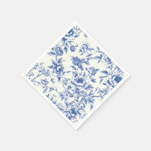 Serviette En Papier Chinoiserie Floral Fleurs Mariage de douche d'anni (Coin)