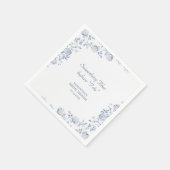 Serviette En Papier Chinoiserie Floral Quelque chose de bleu Fête des  (Coin)