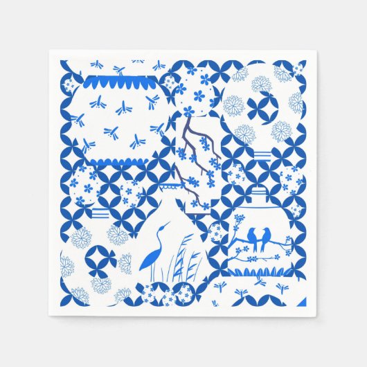 Serviette En Papier Chinoiserie Ginger Jar Jars Papier (Devant)