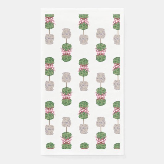 Serviette En Papier Chinoiserie Ginger Jar Jars Topiary (Devant)