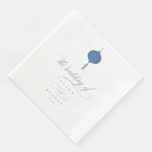 Serviette En Papier Chinoiserie Hanging Lantern Motif ID1094 (Coin)