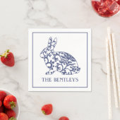 Serviette En Papier Chinoiserie Lapin Lapin Serviettes personnalisées (En situation)
