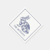 Serviette En Papier Chinoiserie Lapin Lapin Serviettes personnalisées (Coin)