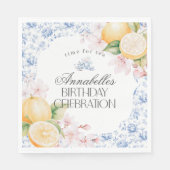 Serviette En Papier Chinoiserie Lemon Tea Party Décor d'anniversaire (Devant)
