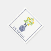Serviette En Papier Chinoiserie Lemon Tree serviettes personnalisées (Coin)