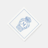 Serviette En Papier Chinoiserie Monogramme Ginger Jar Napkins (Coin)
