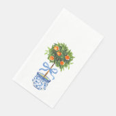 Serviette En Papier Chinoiserie Orange Citrus Topiary Napkins (Coin)