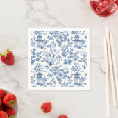 Serviette En Papier Chinoiserie Pagoda Crane fête d'anniversaire (En situation)