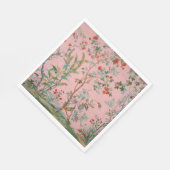 Serviette En Papier Chinoiserie rose Oiseau Floral Découpage (Coin)