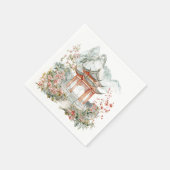 Serviette En Papier Chinoiserie Toile De Jouy Pagoda  (Coin)