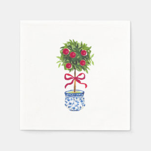 Serviette En Papier Chinoiserie Topiary Holiday