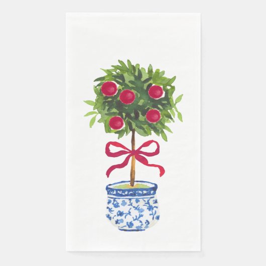 Serviette En Papier Chinoiserie Topiary Holiday Napkins (Devant)