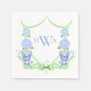Serviette En Papier Chinoiserie Topio Cimier Monogramme Grandmillenten