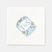 Serviette En Papier Chinoiserie Vacances Couples Crest Mariage (Devant)