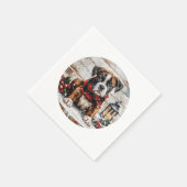 Serviette En Papier Chiot boîte de Noël (Coin)