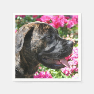 Serviette En Papier Chiot Brindle de mastiff