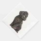 Serviette En Papier Chiot Caniche Noir Mariage Fête Anniversaire (Coin)