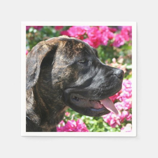 Serviette En Papier Chiot de Brindle Mastiff (Devant)