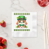Serviette En Papier Chiot de la Saint-Patricks (En situation)