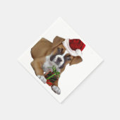 Serviette En Papier Chiot de Noël (Coin)