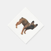 Serviette En Papier Chiot de taureau français de couleur vive (Coin)