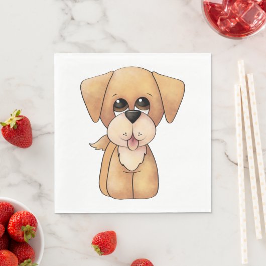 Serviette En Papier Chiot Golden Retriever (En situation)