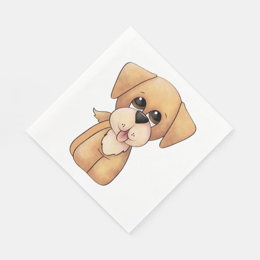 Serviette En Papier Chiot Golden Retriever (Coin)