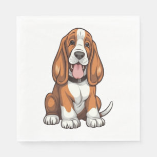 Serviette En Papier Chiot Kawaii Basset