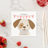 Serviette En Papier Chiot Mignon (En situation)