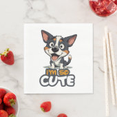Serviette En Papier chiot mignon (En situation)