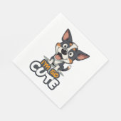 Serviette En Papier chiot mignon (Coin)