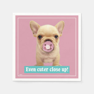 Serviette En Papier Chiot mignon avec la tétine